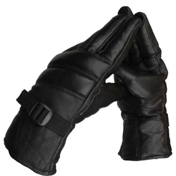 🧤 Men's Black Leather Gloves – Elegant &amp; Warm (Pack of 2 Pcs) ❄️🖤