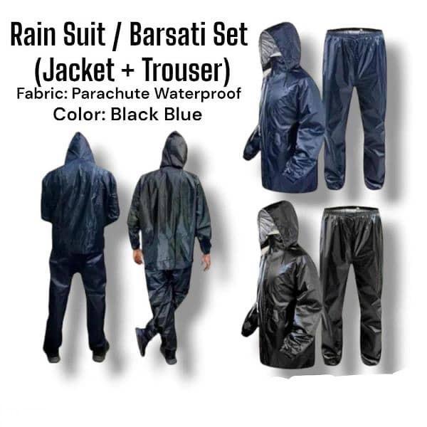 🌧️ 2 Pcs Parachute Rain Suit – Lightweight &amp; Waterproof Protection ☔🧥