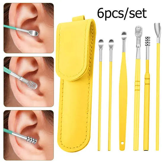 6 Pcs Ear Cleaning Toolkits – Safe, Durable & Portable